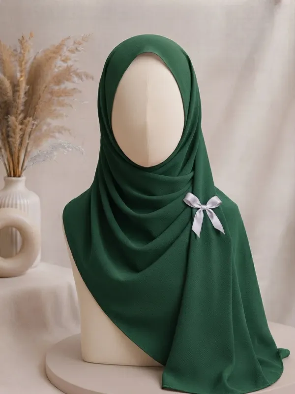 Bottle Green Georgette Hijab