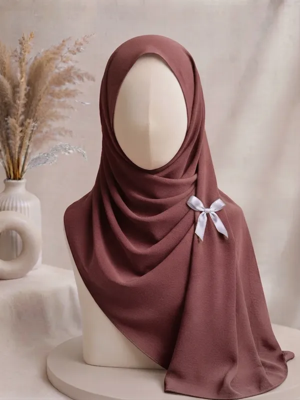 Dark Rosewood Premium Georgette Hijab