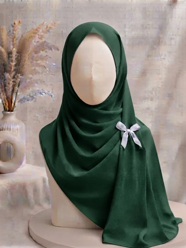 Forest Green Premium Georgette Hijab