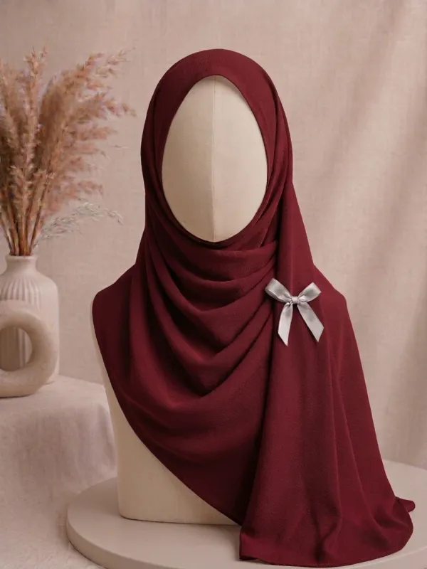 Thumbnail for Maroon Georgette Hijab - Image 1