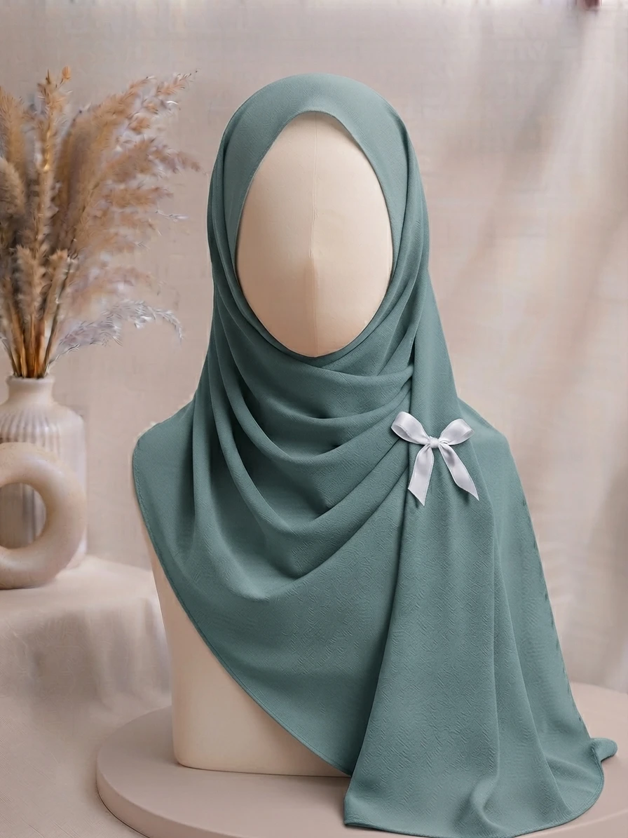 Muted Sea Green Georgette Hijab - Image 1