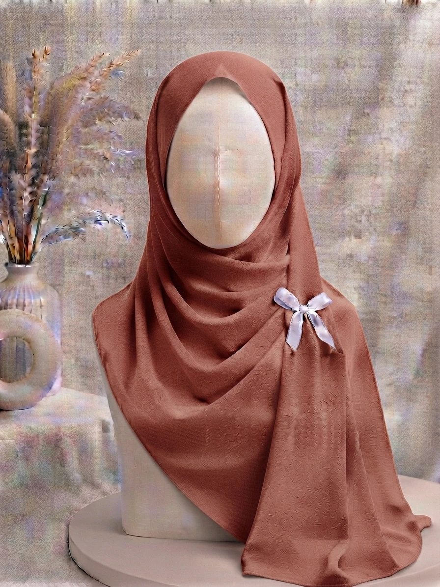 Muted Terracotta Georgette Hijab - Image 1
