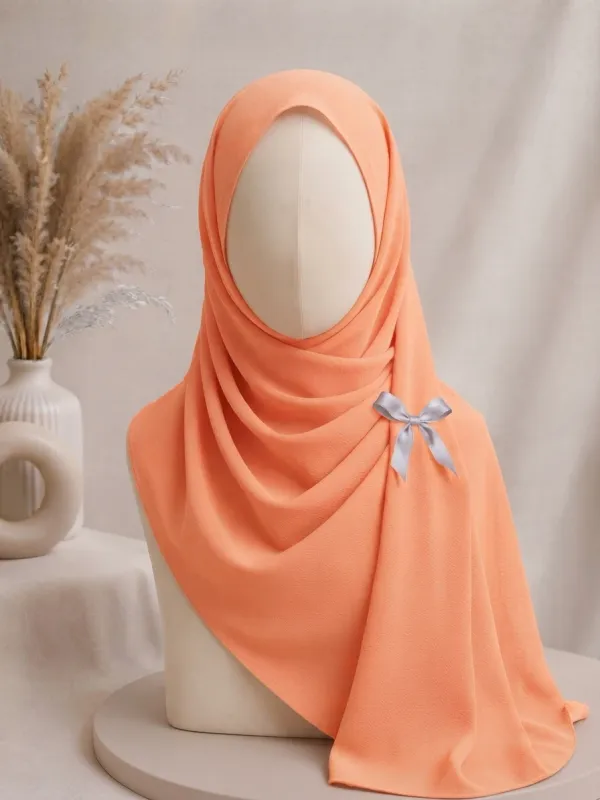 Peach Georgette Hijab
